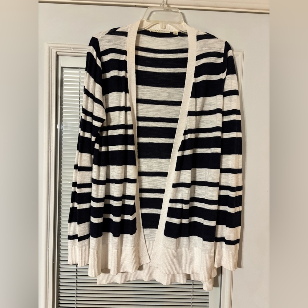 Cyrus Navy and White Striped Cardigan